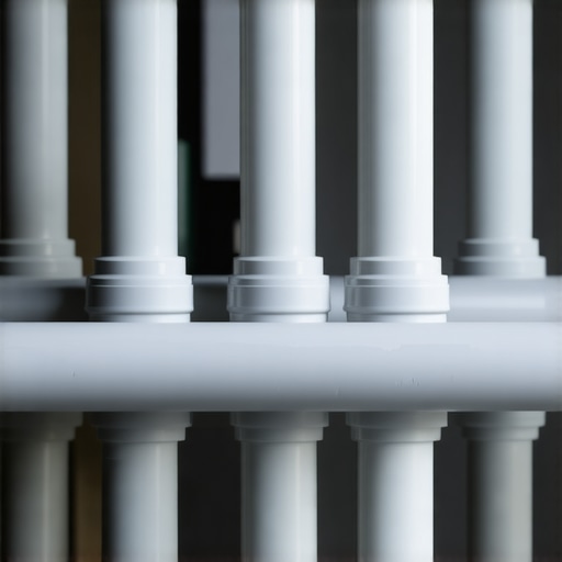 DIY polica za obuću napravljena od sivih kanalizacionih cevi u industrijskom stilu