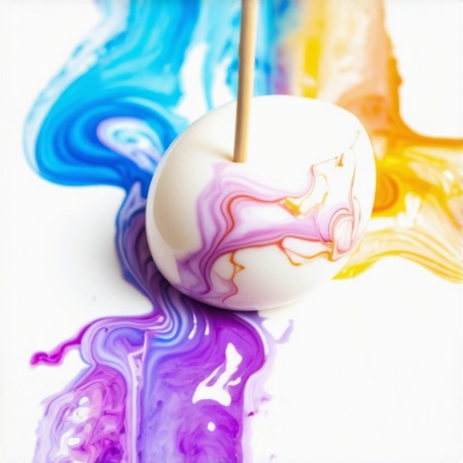 Postupak pravljenja mermernih jaja koriscenjem pene za brijanje i gel boja