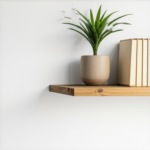 Savršeno organizovana drvena polica u minimalističkom stilu