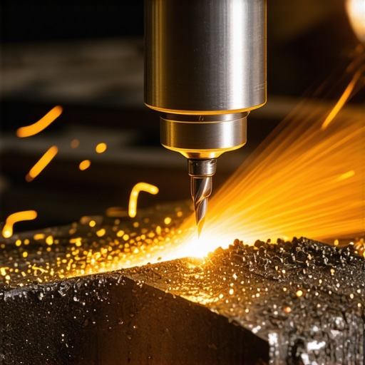 Detaljan prikaz bušenja metala sa spiralnom strugotinom i uljem za hlađenje