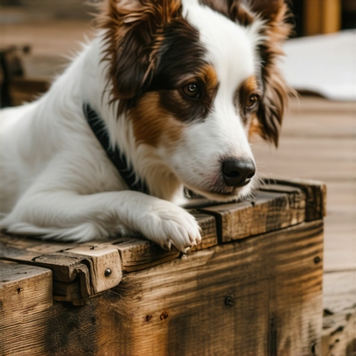 Drveni krevet za ljubimca napravljen od recikliranih paleta