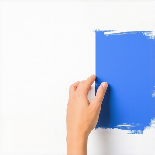 Postupak skidanja krep trake sa zida i dobijanje savršene linije između dve boje farbe.