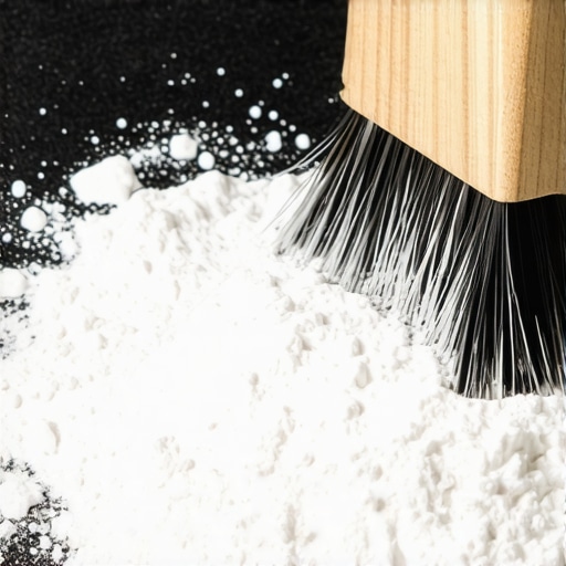 Detaljan prikaz čišćenja mrlje na tepihu sodom bikarbonom i četkom