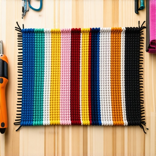 Izrada prostirke bez šivenja od reciklirane odeće na mrežastoj podlozi