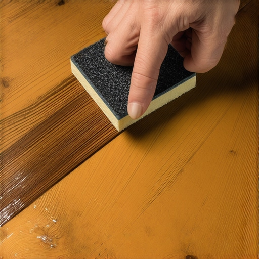 Postupak farbanja starog nameštaja sunđerom radi dobijanja teksture drveta