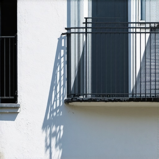 Postavljanje mrežastih zavesa na terasi pomoću teleskopske šipke bez oštećenja zidova.
