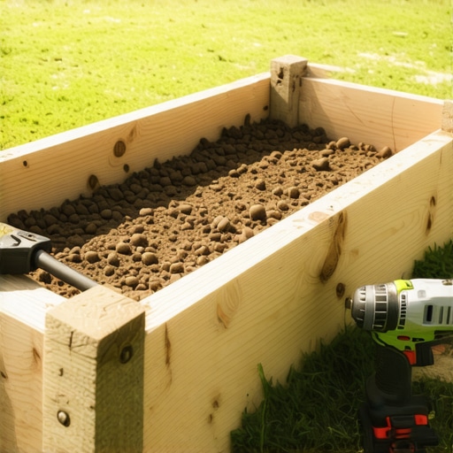 Konstrukcija visoke leje od debelih drvenih dasaka u dvorištu